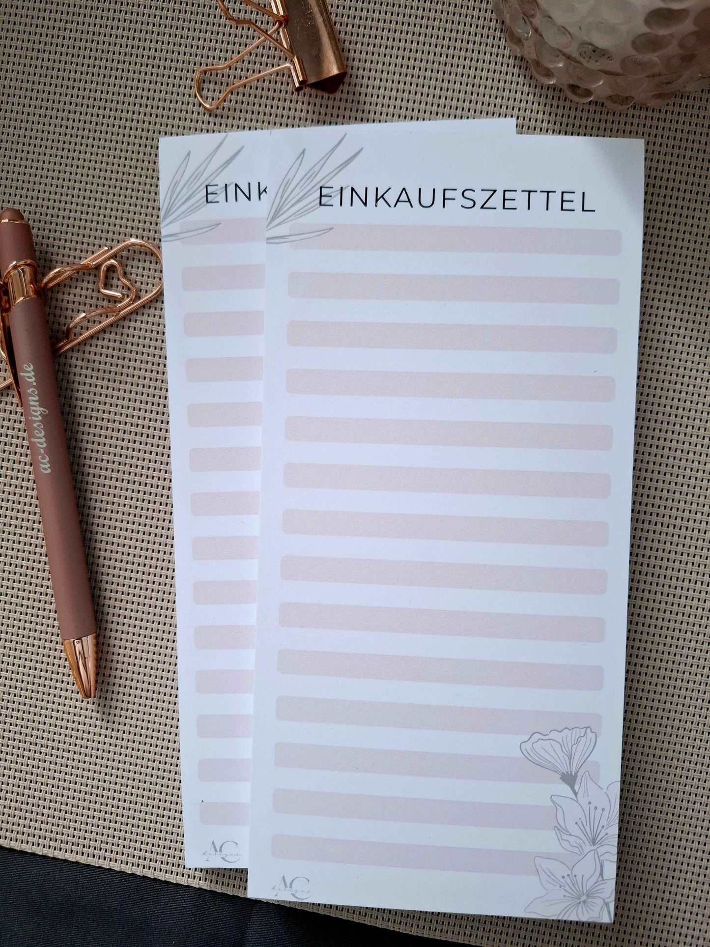 Schreibblock EINKAUFSZETTEL DIN lang | Praktische Einkaufslisten zum Abreißen