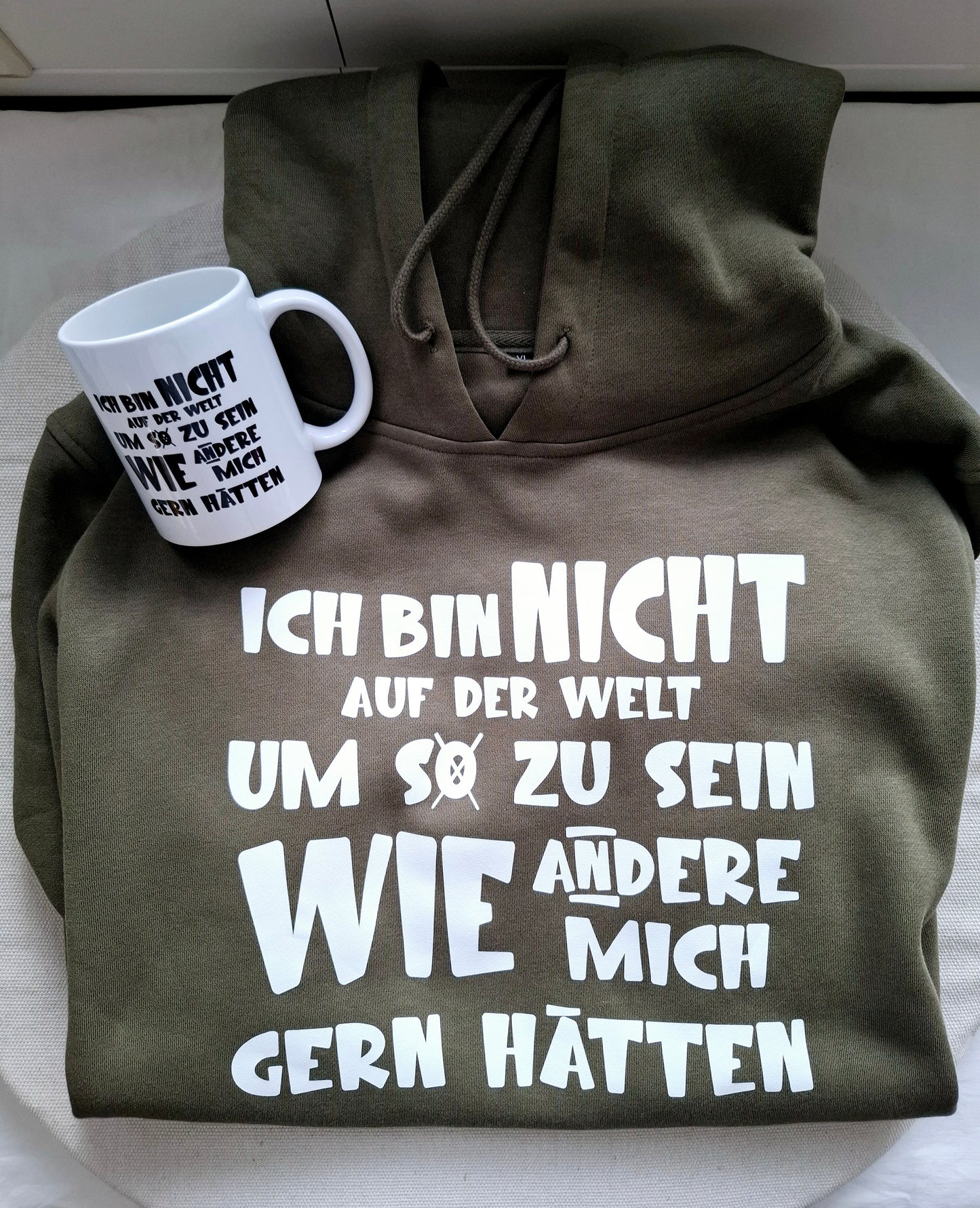 Kapuzenpullover - ICH BIN NICHT AUF DER WELT... - AC Designs