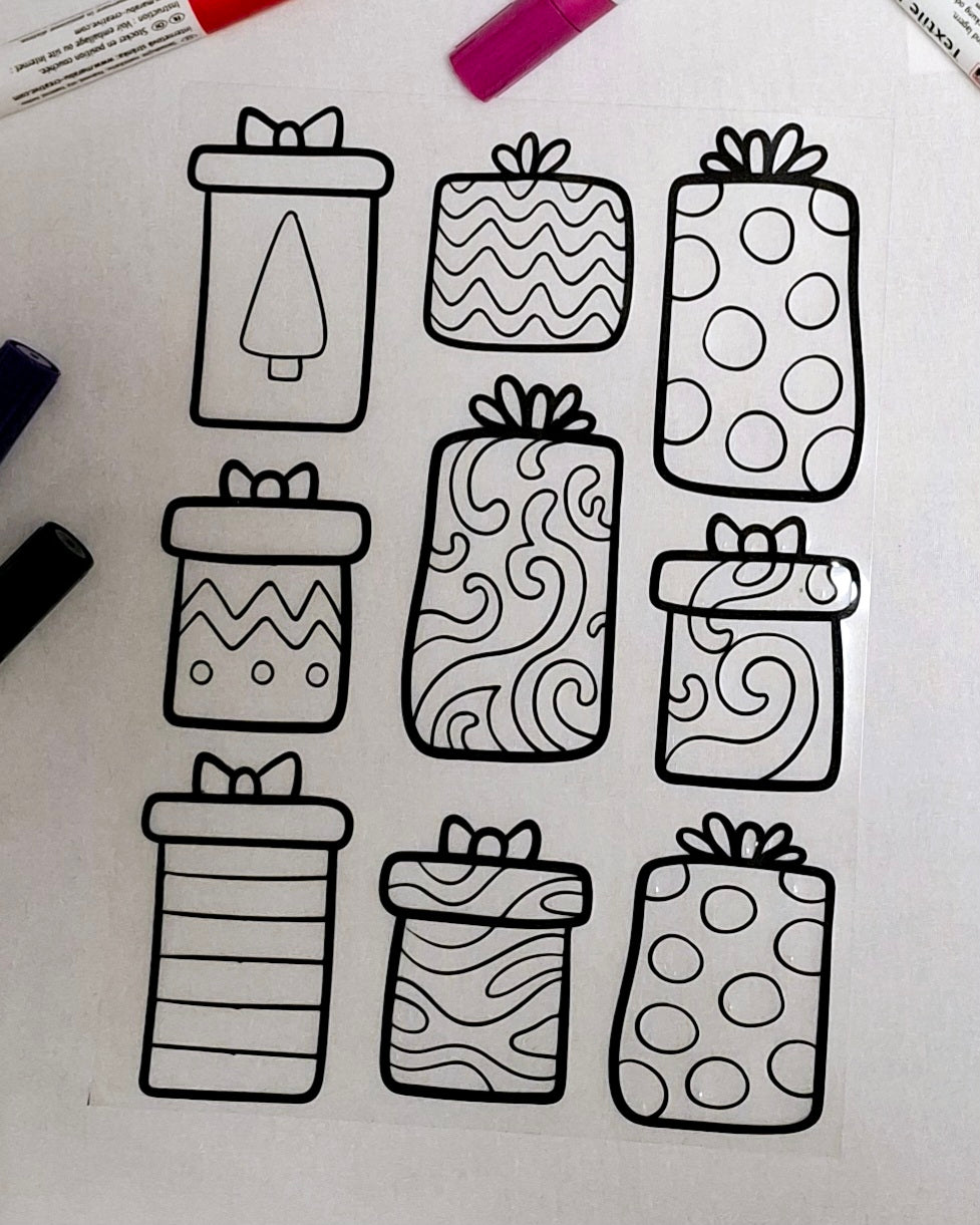 Ausmalbügelmotiv - WEIHNACHTSGESCHENK