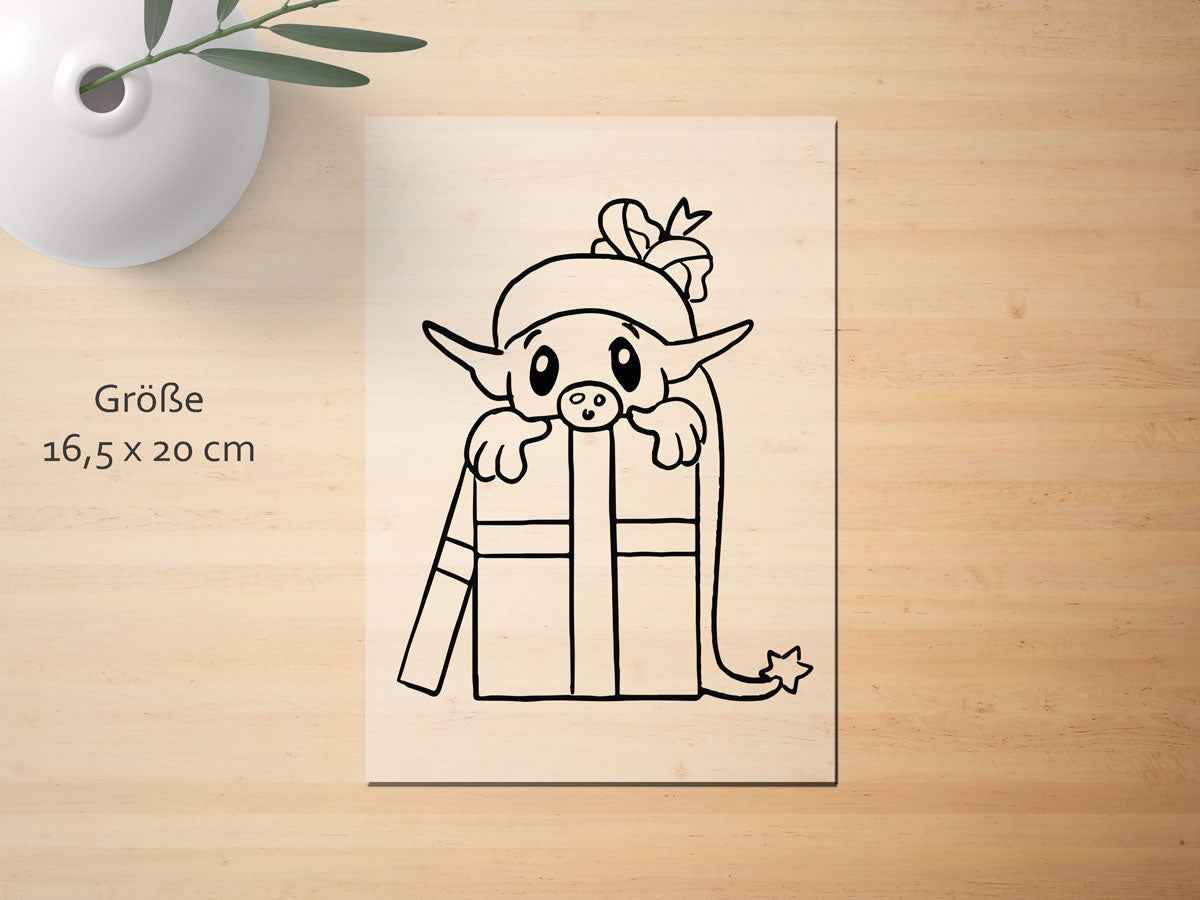 Ausmal-Bügelmotiv Wichtel - Bügelbild zum Ausmalen für Kinder