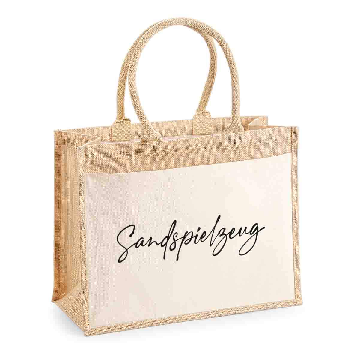 Jutetasche "SANDSPIELZEUG" – Dein perfekter Strandbegleiter für kleine Abenteurer! - AC Designs