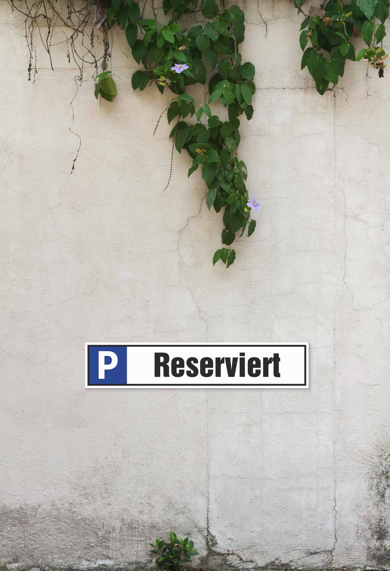 Parkplatzreservierungsschild 520x110mm mit ANTI-GRAFFITI-LACK - AC Designs