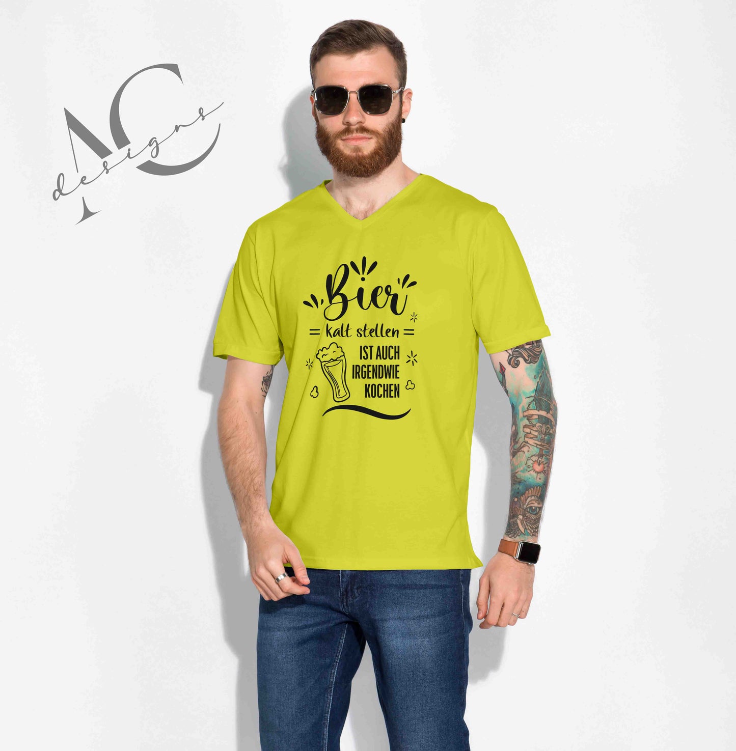 Bügelmotiv - BIER KALT STELLEN, IST AUCH IRGENDWIE KOCHEN - AC Designs