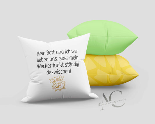 Bügelmotiv - MEIN BETT UND ICH, WIR LIEBEN UNS... - AC Designs