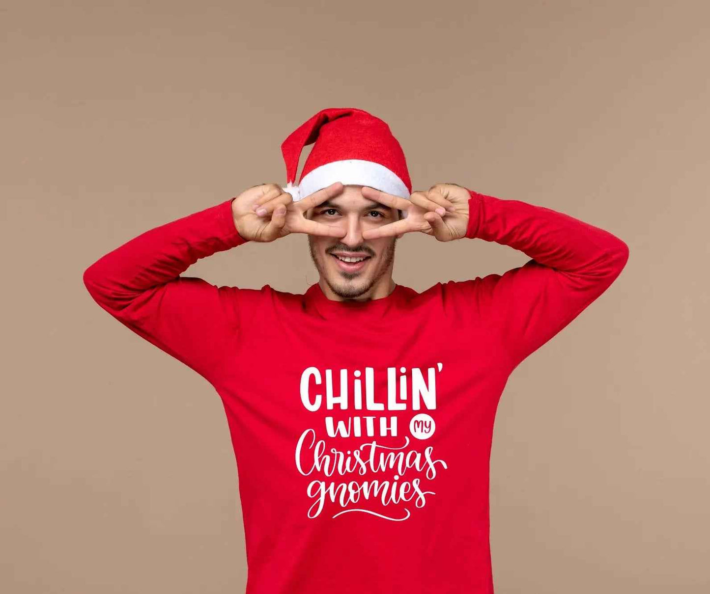 Bügelmotiv - CHILLIN´ WITH MY CHRISTMAS GNOMIES