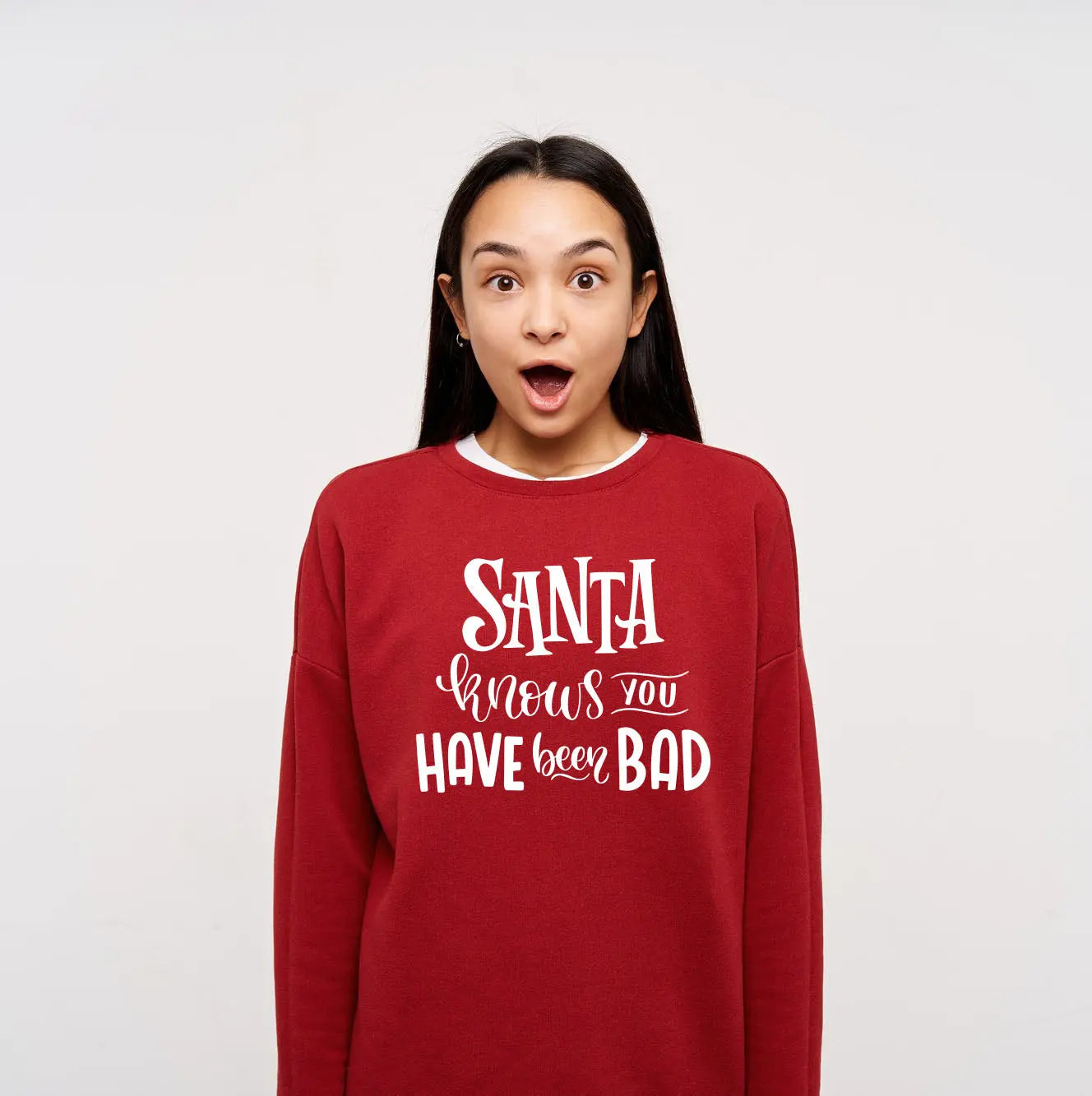 Bügelmotiv - SANTA KNOWS YOU HAVE BEEN BAD AC Designs