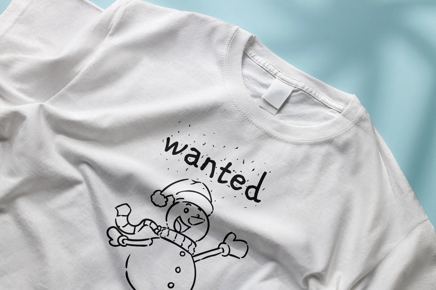 Bügelmotiv - SCHNEEMANN GESUCHT AC Designs