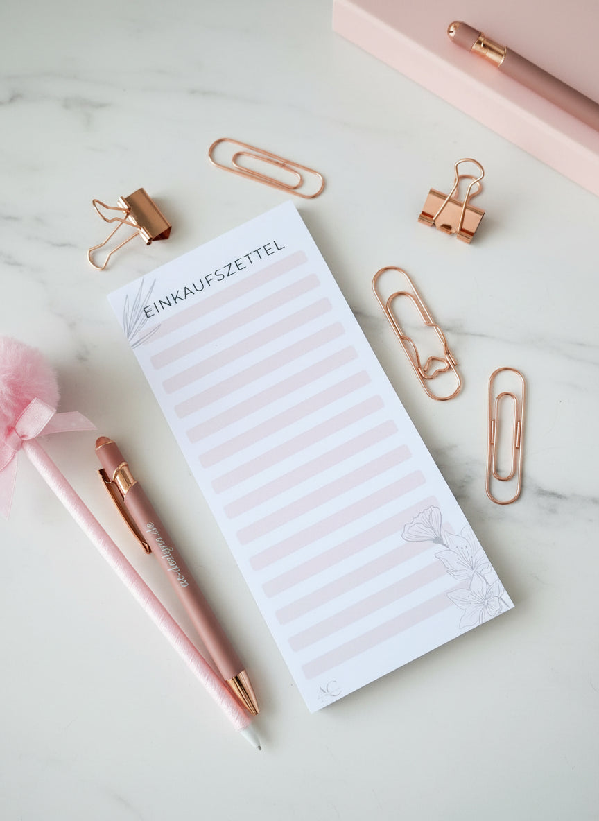 Schreibblock EINKAUFSZETTEL DIN lang | Praktische Einkaufslisten zum Abreißen