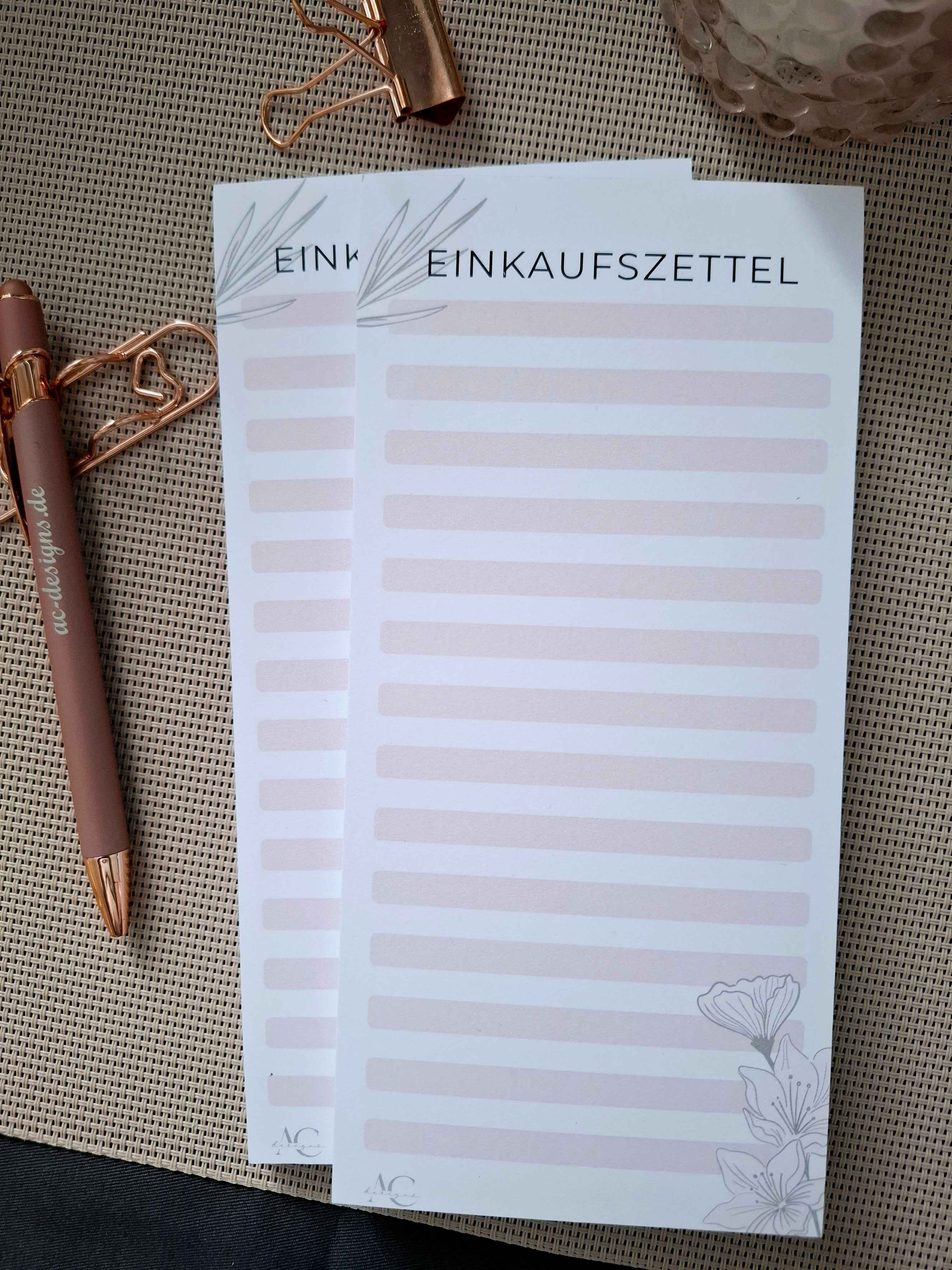 Schreibblock EINKAUFSZETTEL DIN lang | Praktische Einkaufslisten zum Abreißen