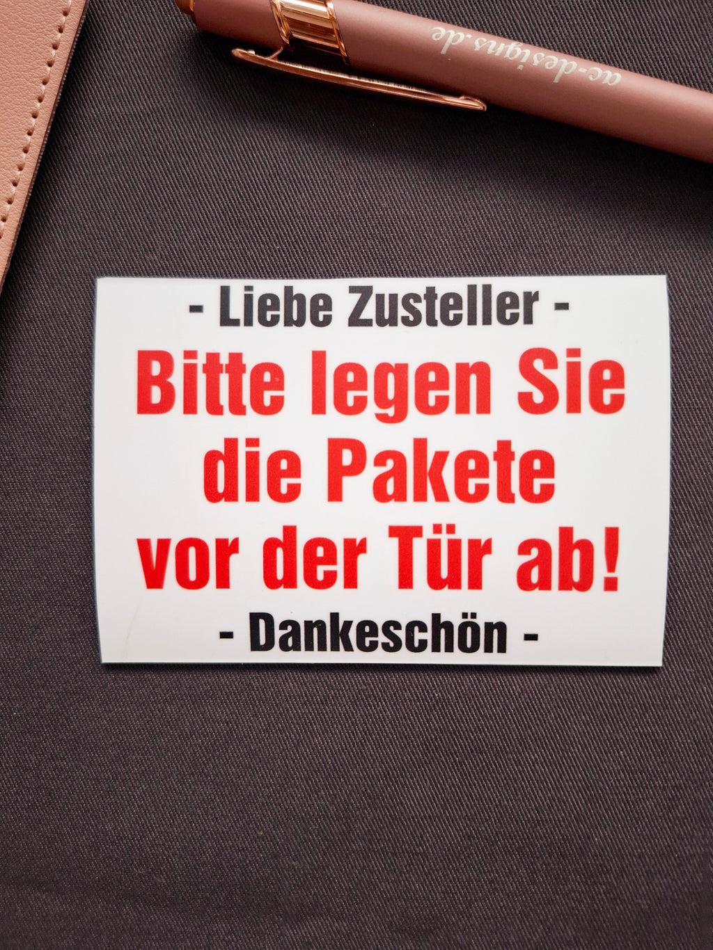 Magnetschild - BITTE PAKETE VOR DIE HAUSTÜR LEGEN - AC Designs