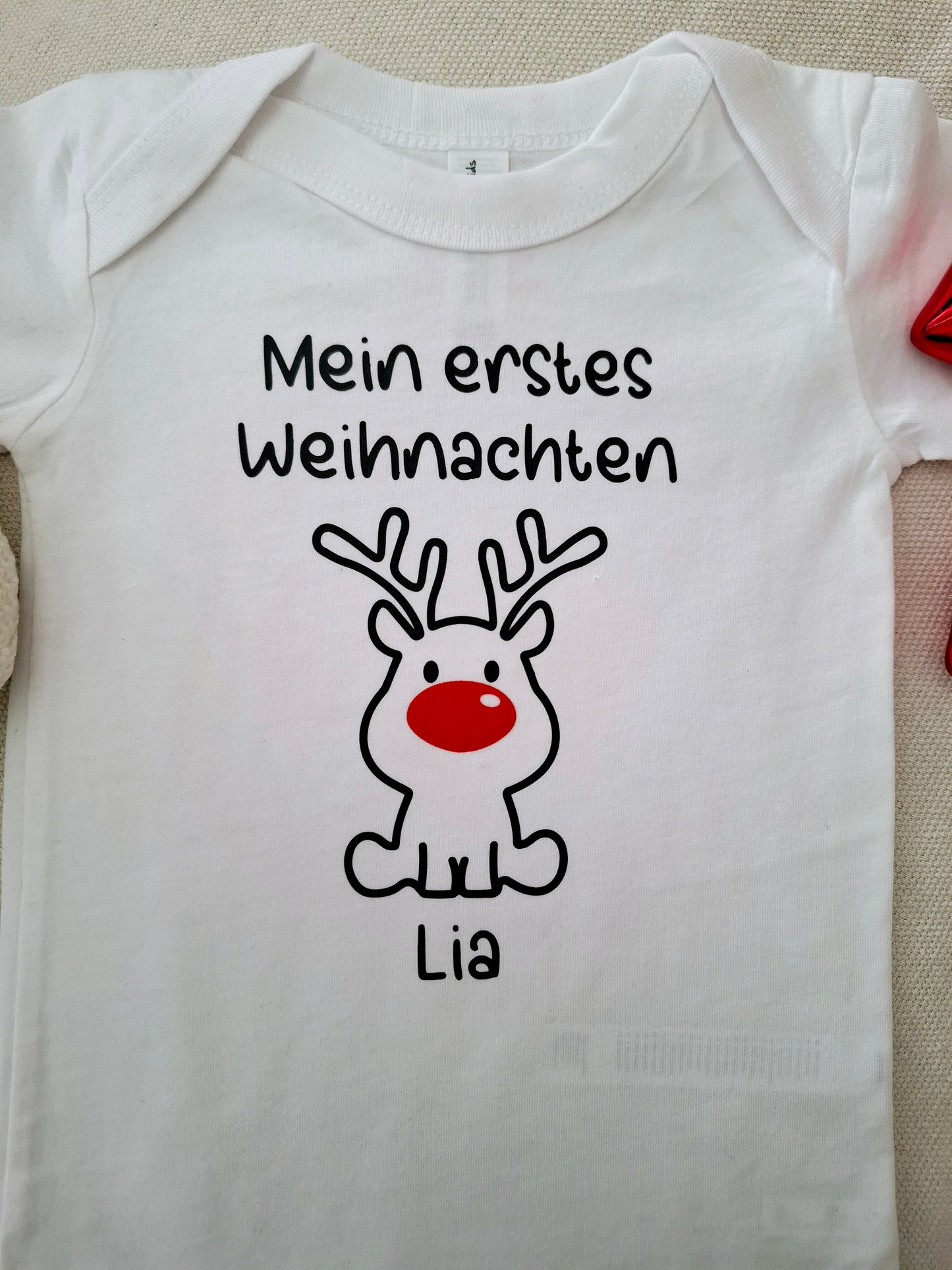 Baby Body kurzarm -  MEIN ERSTES WEIHNACHTEN (personalisiert)