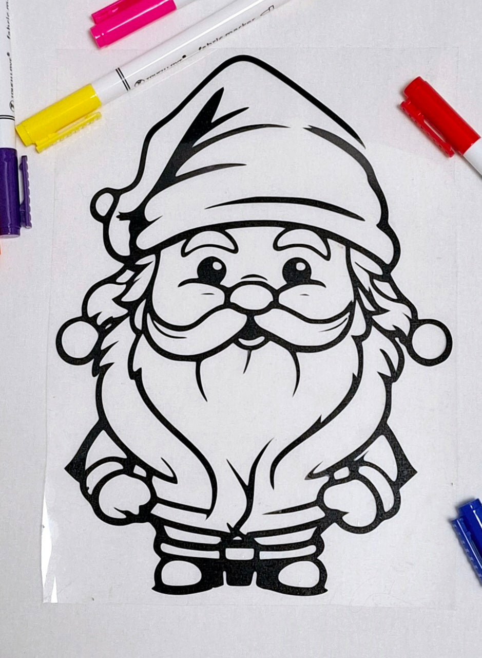 Ausmalbügelmotiv - WEIHNACHTSMANN - AC Designs