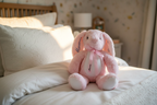 Personalisierter Plüsch Hase Rosa mit Namen & Geburtsdatum