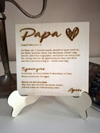 Papa-Schild ‚Alltagsheld‘ – Herzlicher Holz-Deko mit Witz für deinen Superpapa - AC Designs