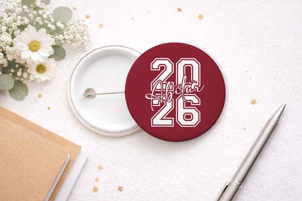 44 mm Button - „Abitur“ | Stylischer Abi Ansteckbutton - AC Designs