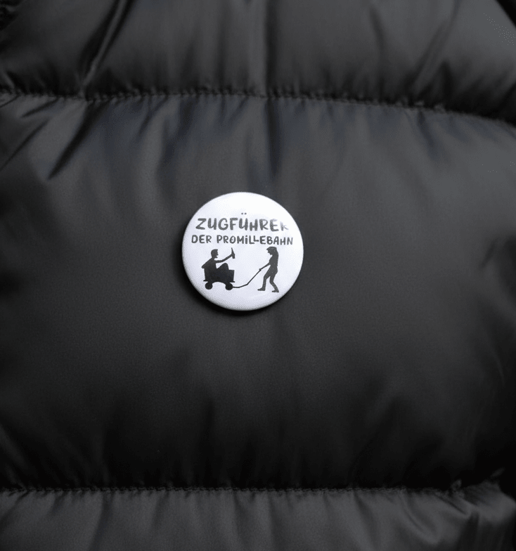 44 mm Button - Lustige Kohlfahrt Buttons - Ansteckbutton - AC Designs