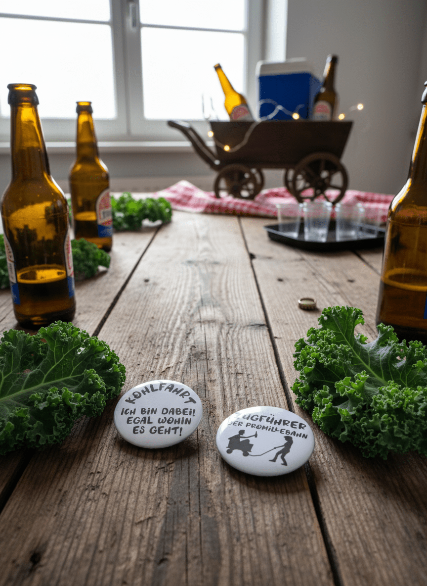 44 mm Button - Lustige Kohlfahrt Buttons - Ansteckbutton - AC Designs