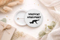 44 mm Button - „Vorsicht Kohlfahrt“ | Lustiger Statement Ansteckbutton - AC Designs