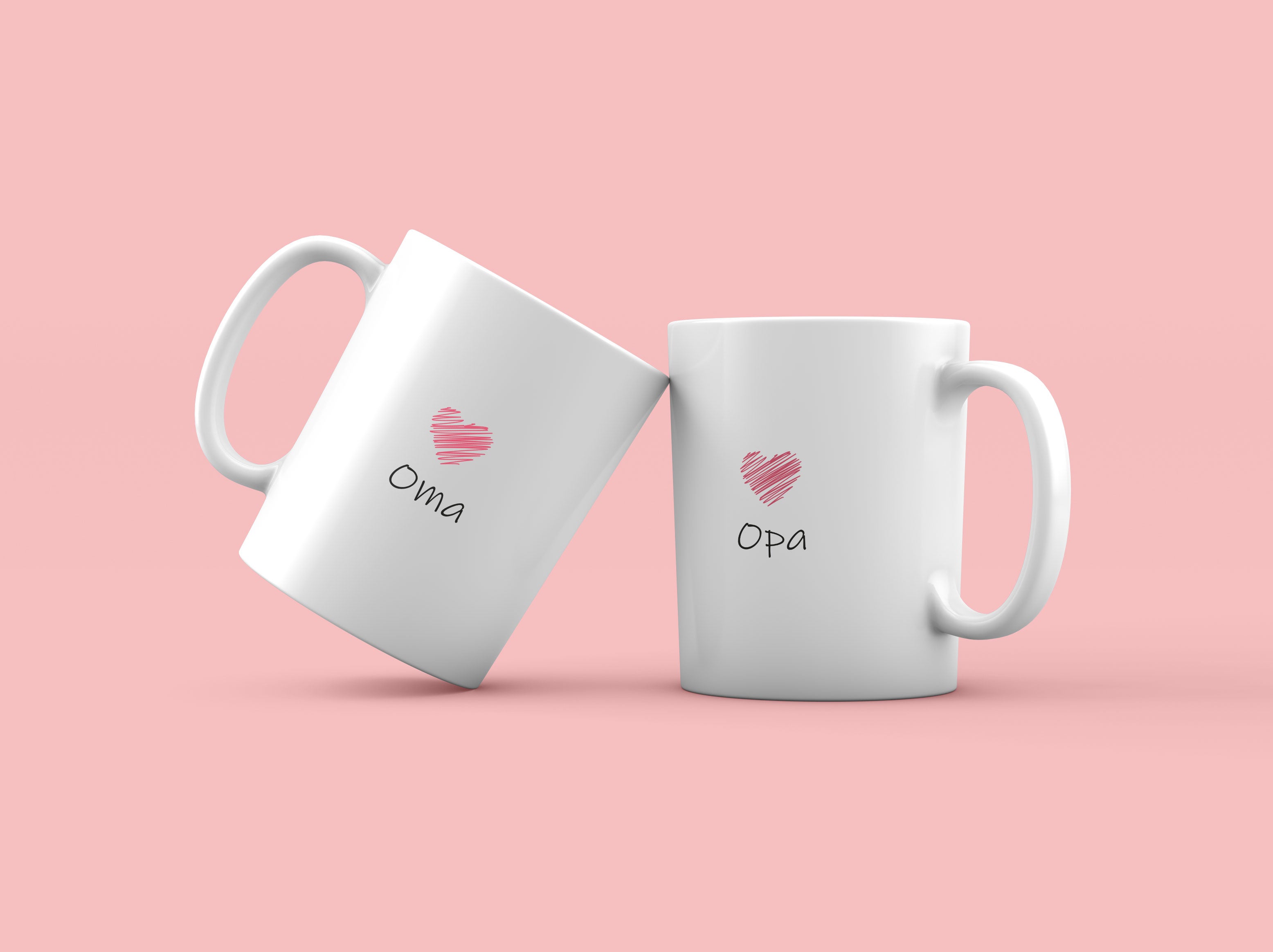 Kaffeebecher mit Herz & 'Oma/Opa' – Rührendes Dankeschön-Geschenk - AC Designs