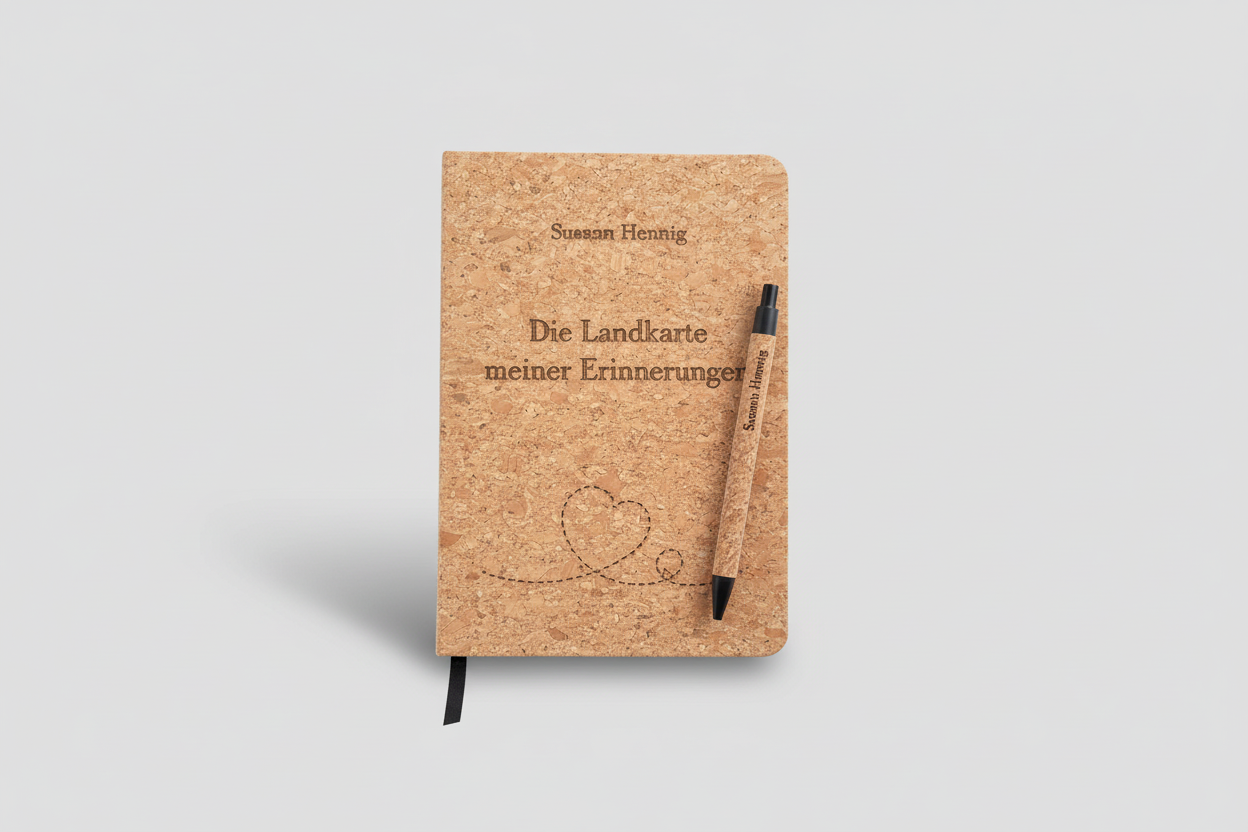 personalisiertes Kork Notizbuch Gravur Geschenk