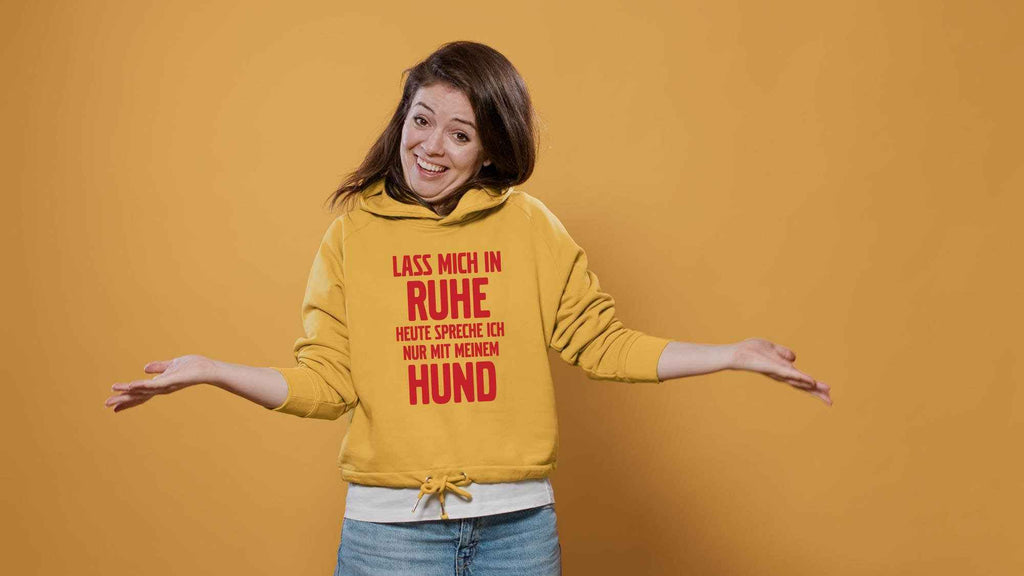 Bügelmotiv - LASS MICH IN RUHE, HEUTE SPRECHE ICH NUR MIT MEINEM HUND