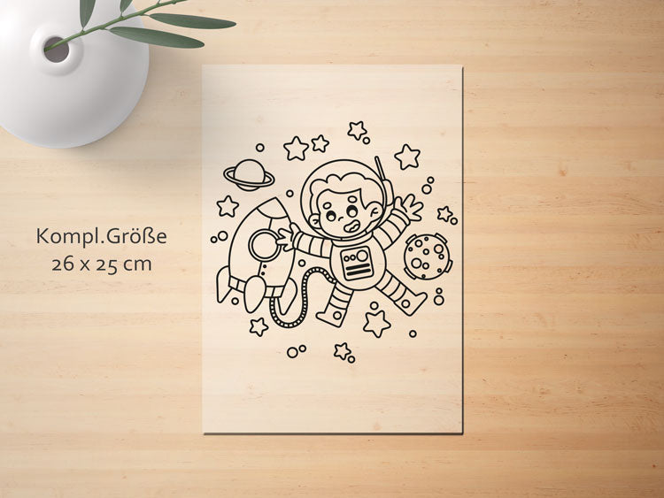 Ausmalbügelmotiv - ASTRONAUT - AC Designs