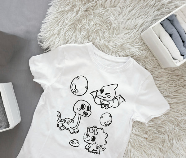 Ausmalbügelmotiv - BABY DINOS - AC Designs