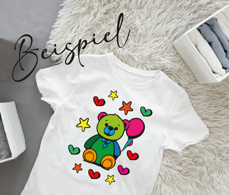 Ausmalbügelmotiv - BÄRCHEN MIT BALLON - AC Designs