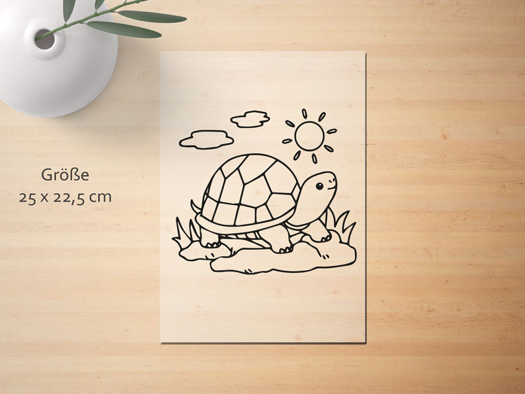Ausmalbügelmotiv - SCHILDKRÖTE - AC Designs