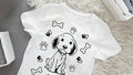 Ausmalbügelmotiv - HUND MIT KNOCHEN - AC Designs