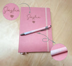 Personalisiertes Notizbuch A5 „Blossom“ mit Kugelschreiber & Namensgravur