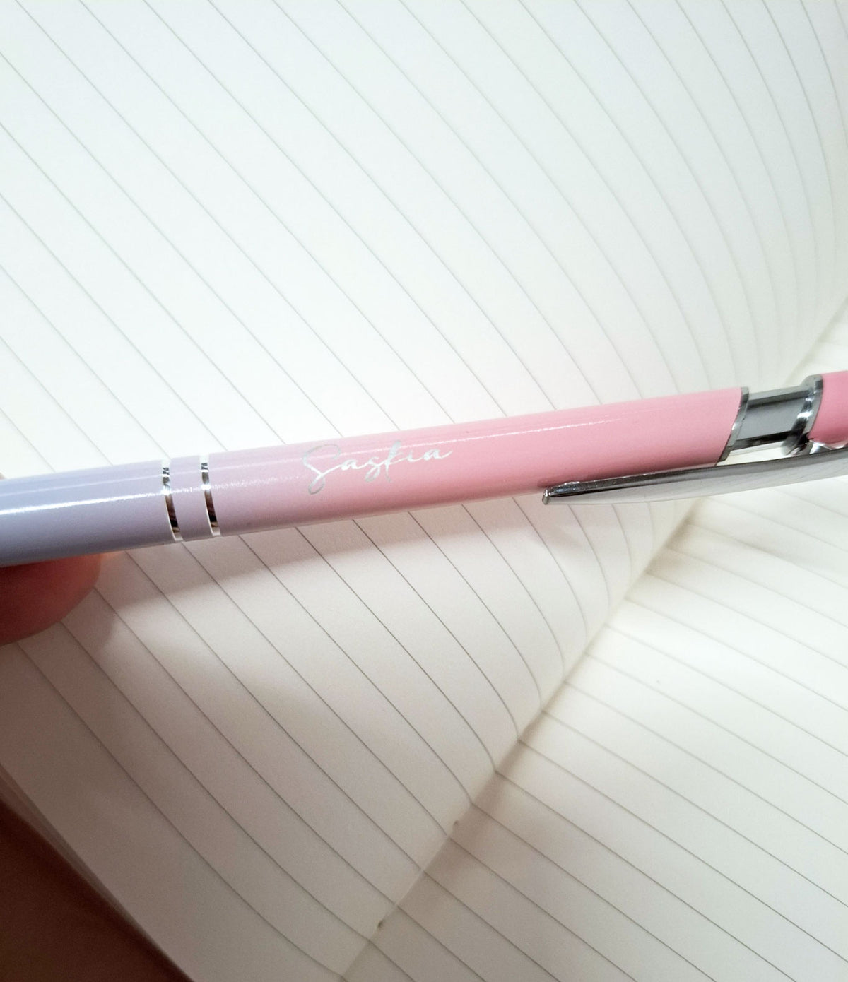 Personalisiertes Notizbuch A5 „Blossom“ mit Kugelschreiber & Namensgravur