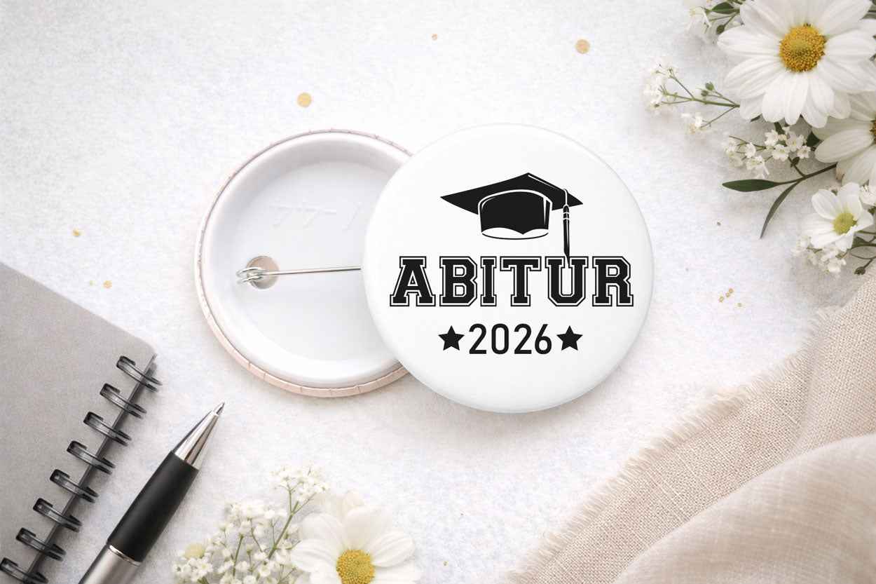 44 mm Button - „Abitur [JAHR]“ | Stolzes Erinnerungsstück