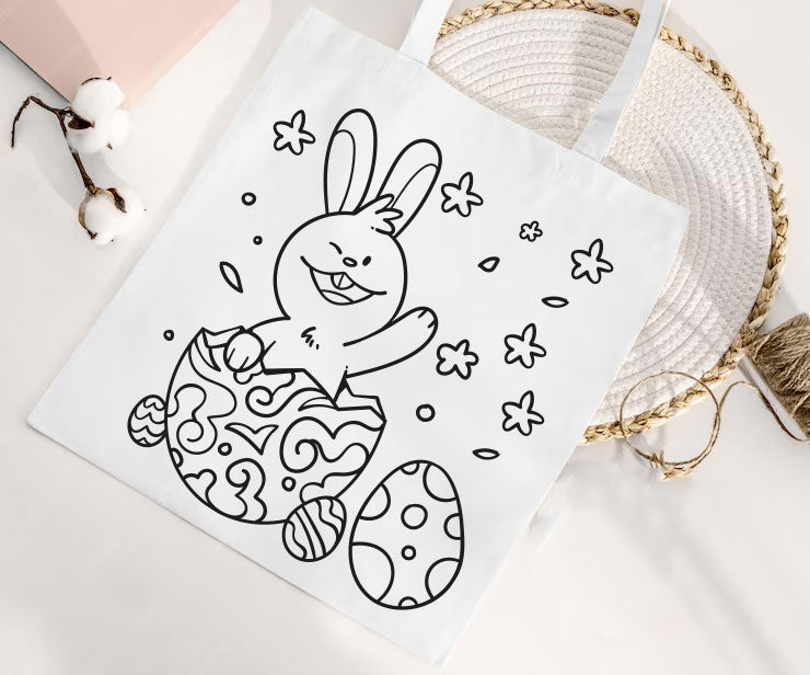 Apothekentasche - OSTERHASE IM EI ZUM AUSMALEN - AC Designs