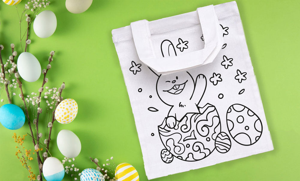 Apothekentasche - OSTERHASE IM EI ZUM AUSMALEN - AC Designs