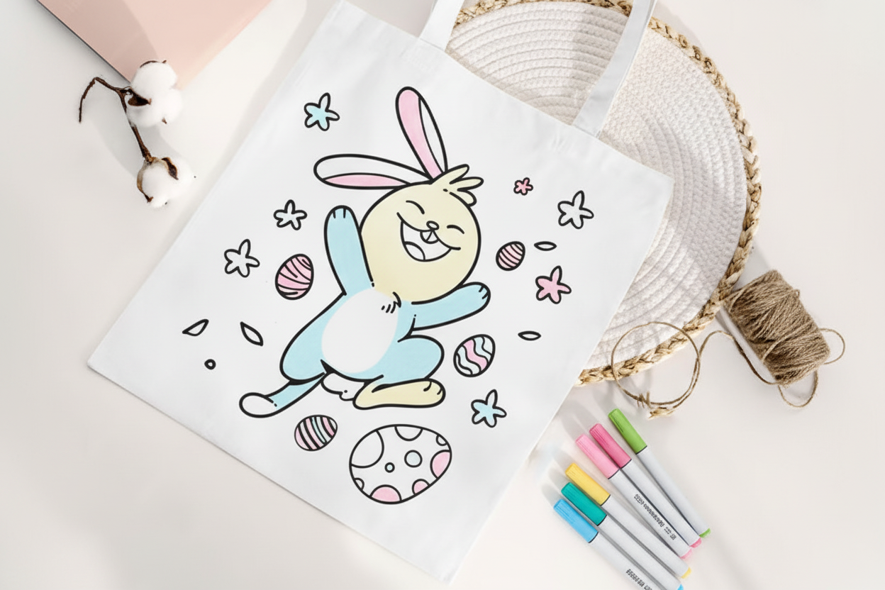 Apothekentasche - OSTERHASE ZUM AUSMALEN