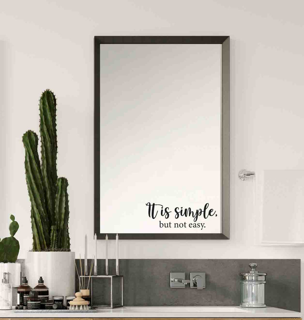Spiegelaufkleber - It is Simple, but not easy. - AC Designs