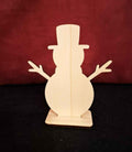 Holzaufsteller Schneemann 12 cm - Sperrholz Figur zum Bemalen & Basteln