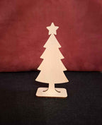 Holzaufsteller Tannenbaum 13 cm - Weihnachtsbaum aus Sperrholz zum Bemalen & Basteln