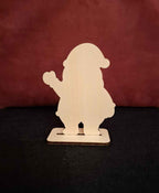 Holzaufsteller Weihnachtsmann 12 cm - Sperrholzfigur zum Bemalen & Basteln