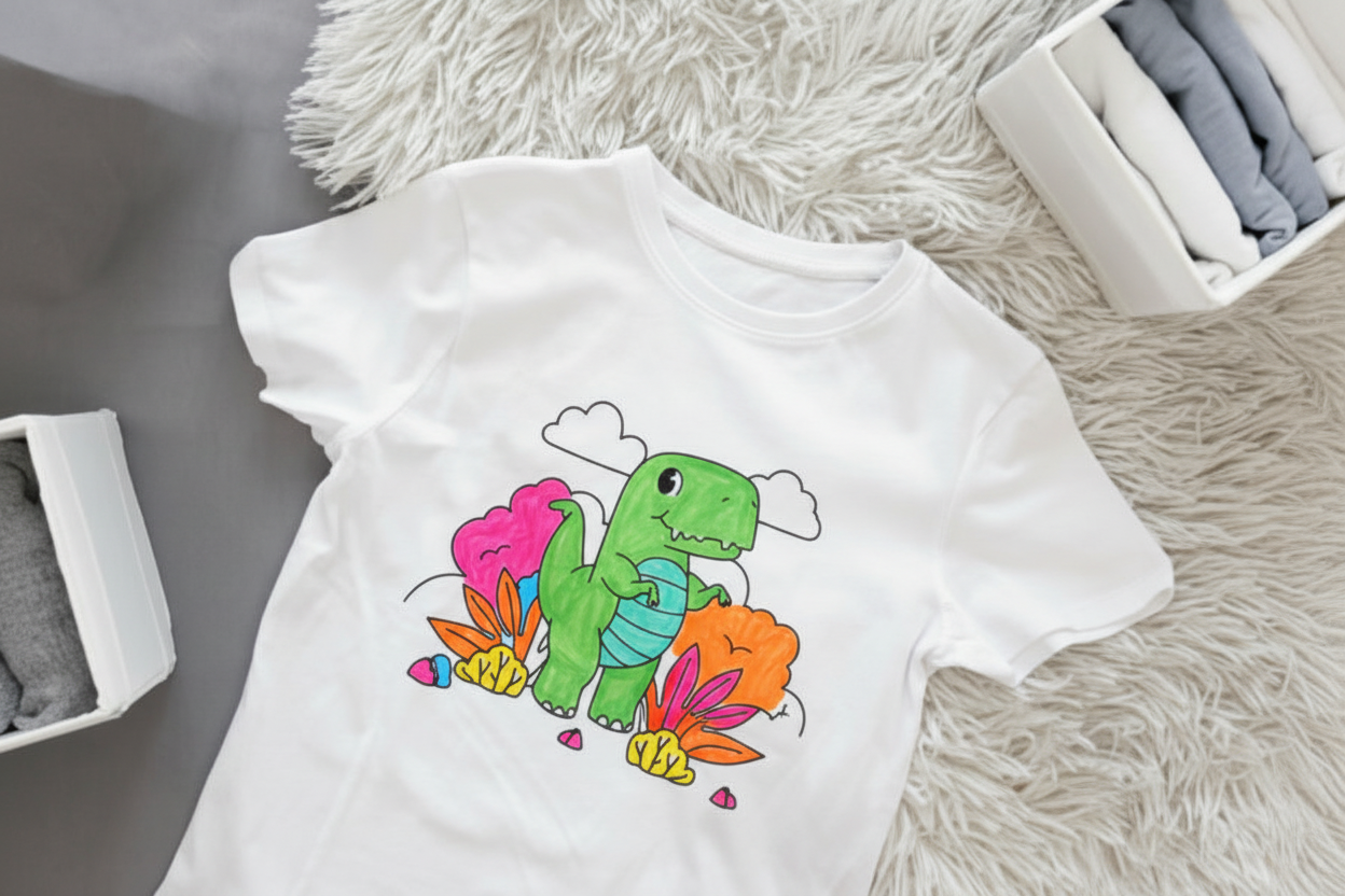 Ausmalbügelmotiv - SOMMER DINO