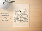 Ein Coloring-Buch mit einem Dino-Motiv, ideal für kreative Bastelideen und Textilprojekte für Kinder.