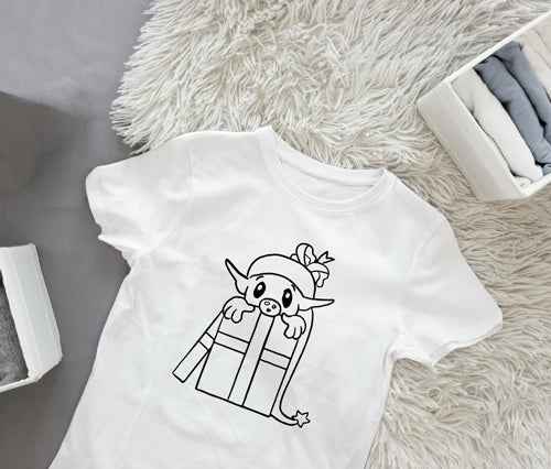 Ausmal-Bügelmotiv Wichtel - Bügelbild zum Ausmalen für Kinder