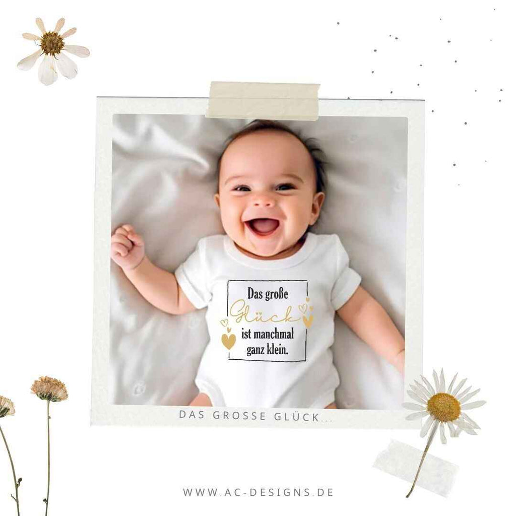Bügelbild - DAS GROßE GLÜCK IST MANCHMAL GANZ KLEIN