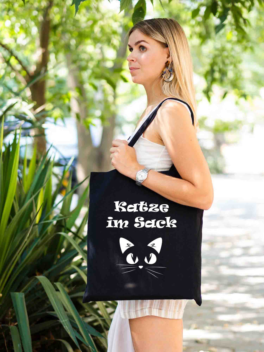 Baumwolltasche - KATZE IM SACK - AC Designs