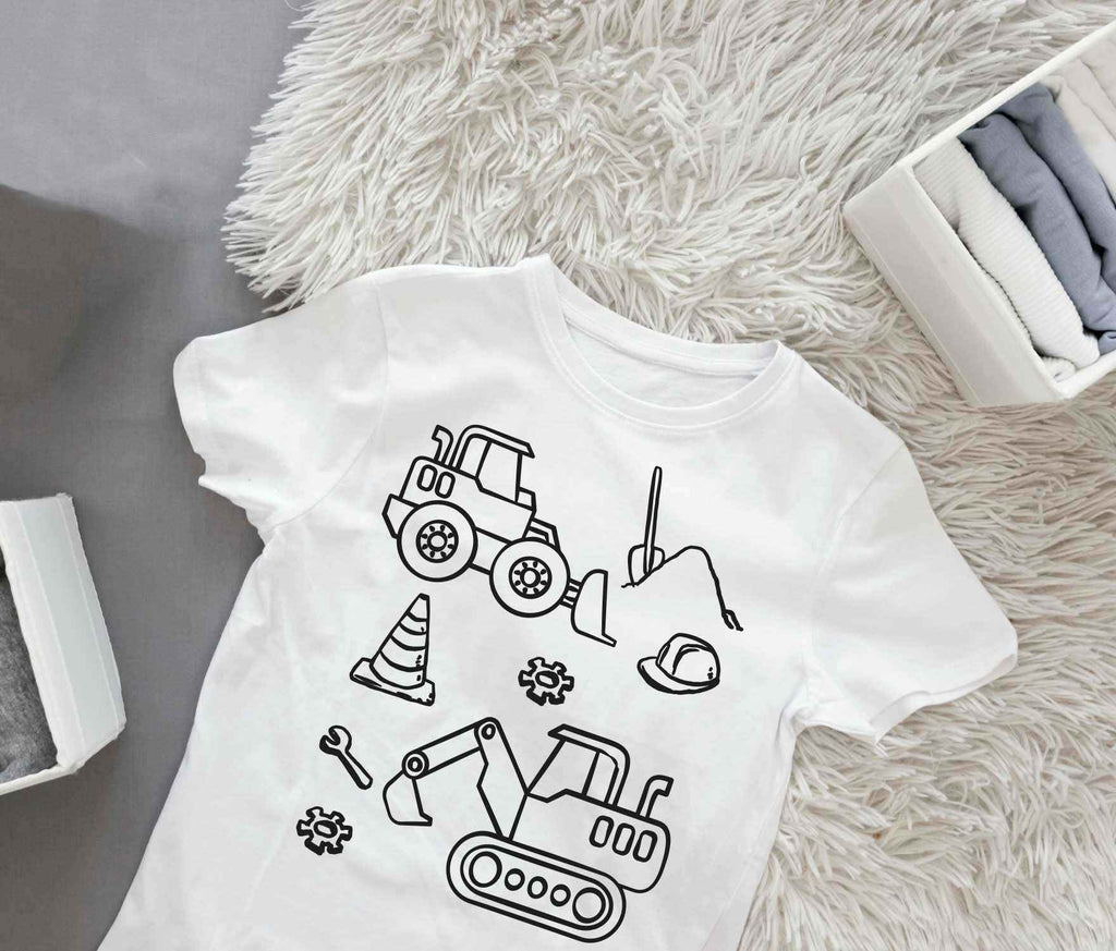 Ausmalbügelmotiv - BAGGER