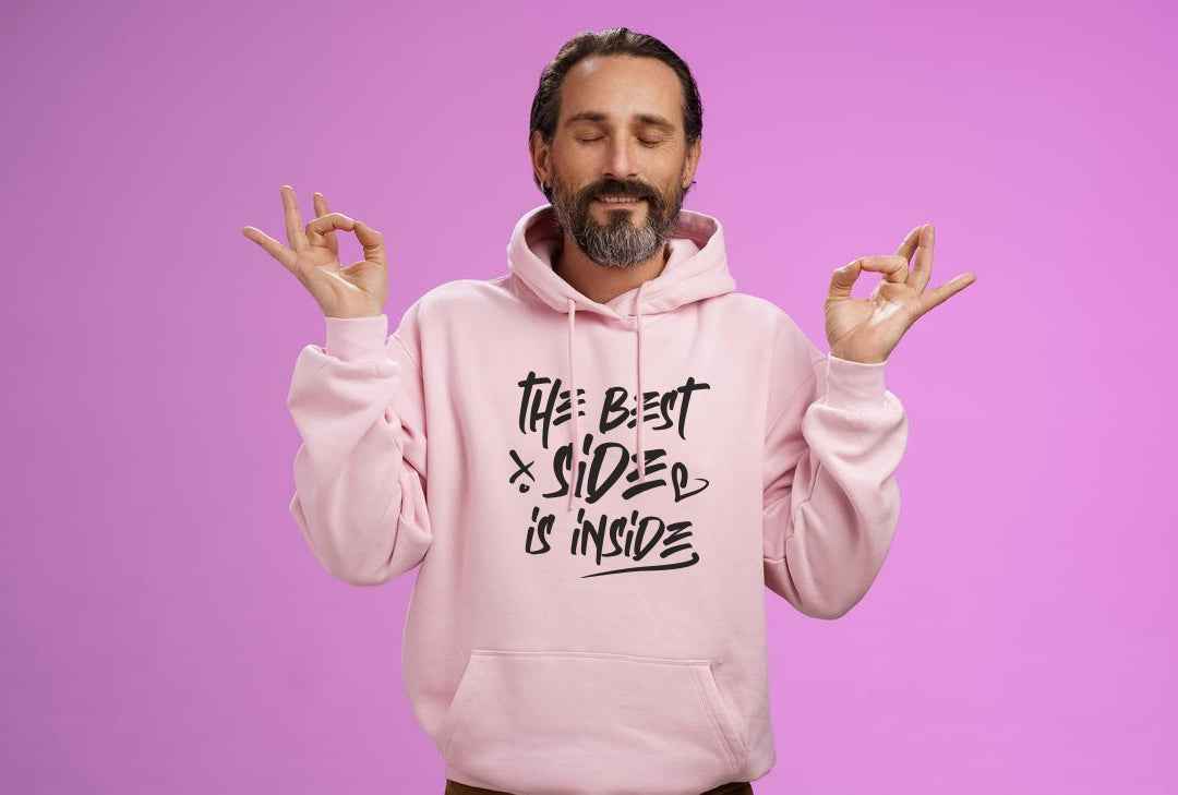 Bügelmotiv -  THE BEST SIDE IS INSIDE