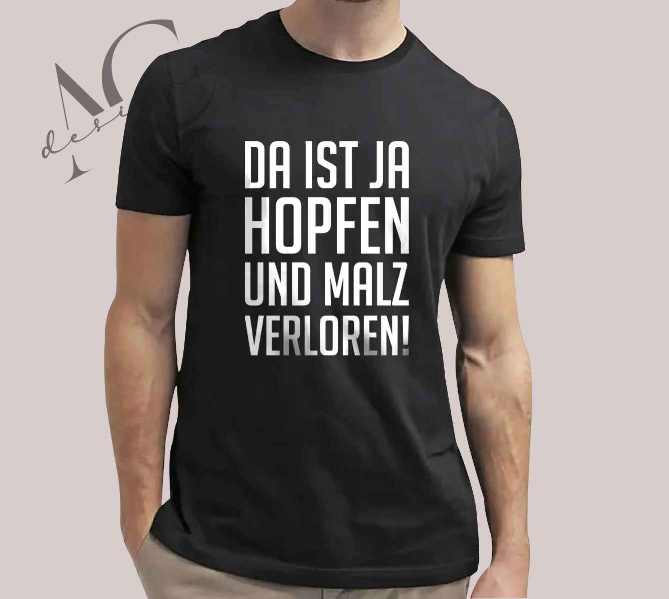 Bügelmotiv - DA IST JA HOPFEN UND MALZ VERLOREN