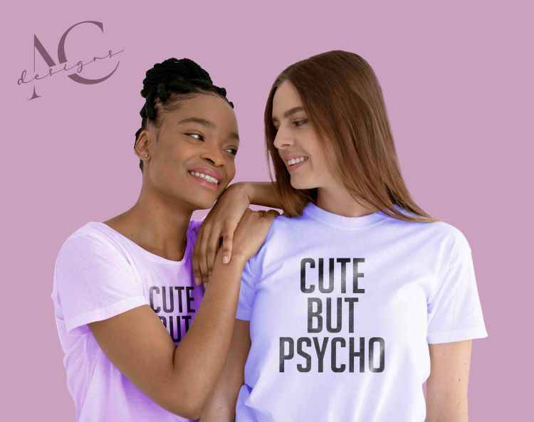Bügelmotiv - CUTE BUT PSYCHO