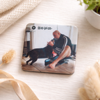 Quadratischer Magnetbutton personalisiert – Eigenes Bild hochladen & selbst gestalten | 50 × 50 mm